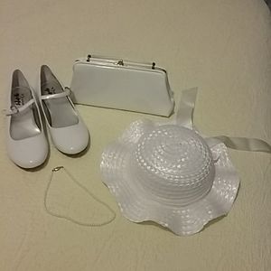 NINA GIRLS shoes plus hat, purse, and necklace